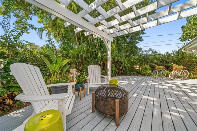 a view of outdoor space with seating area