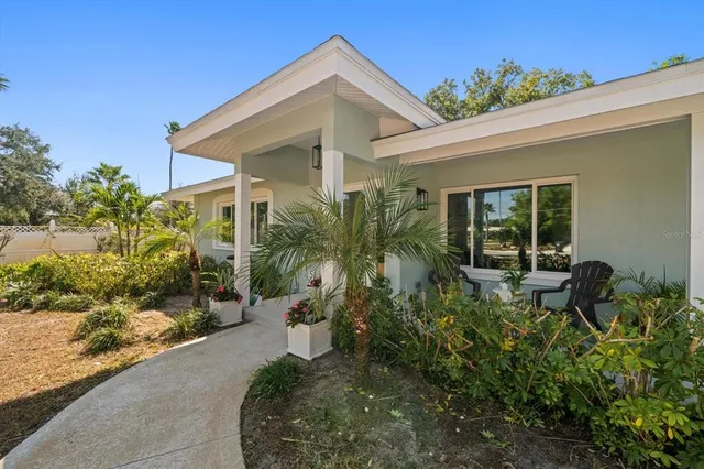 a view of a house with patio