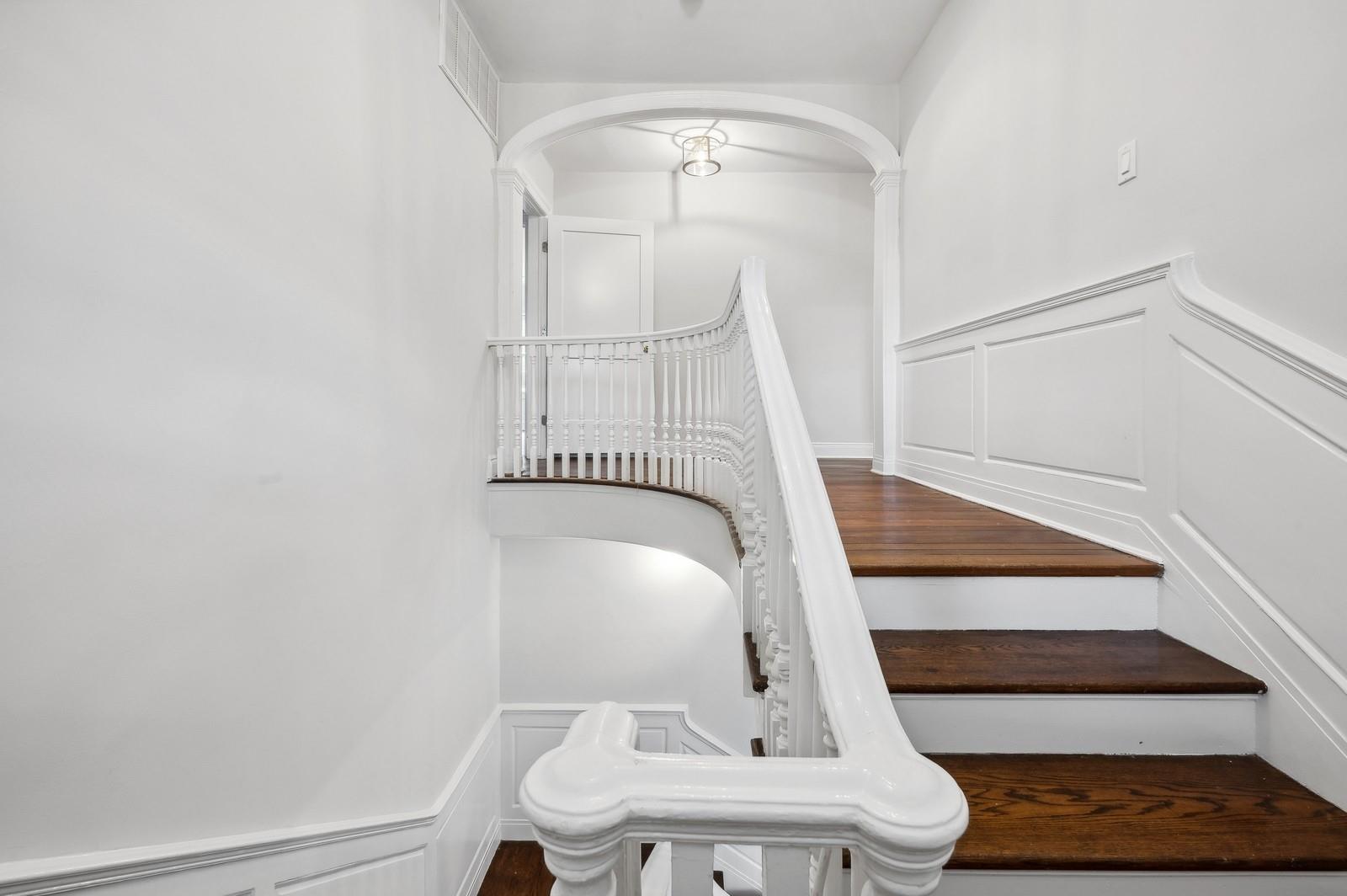 45 Durham Road Bronxville, NY 10708 - Photo 20 of 25 Stairway with hardwood / wood-style flooring