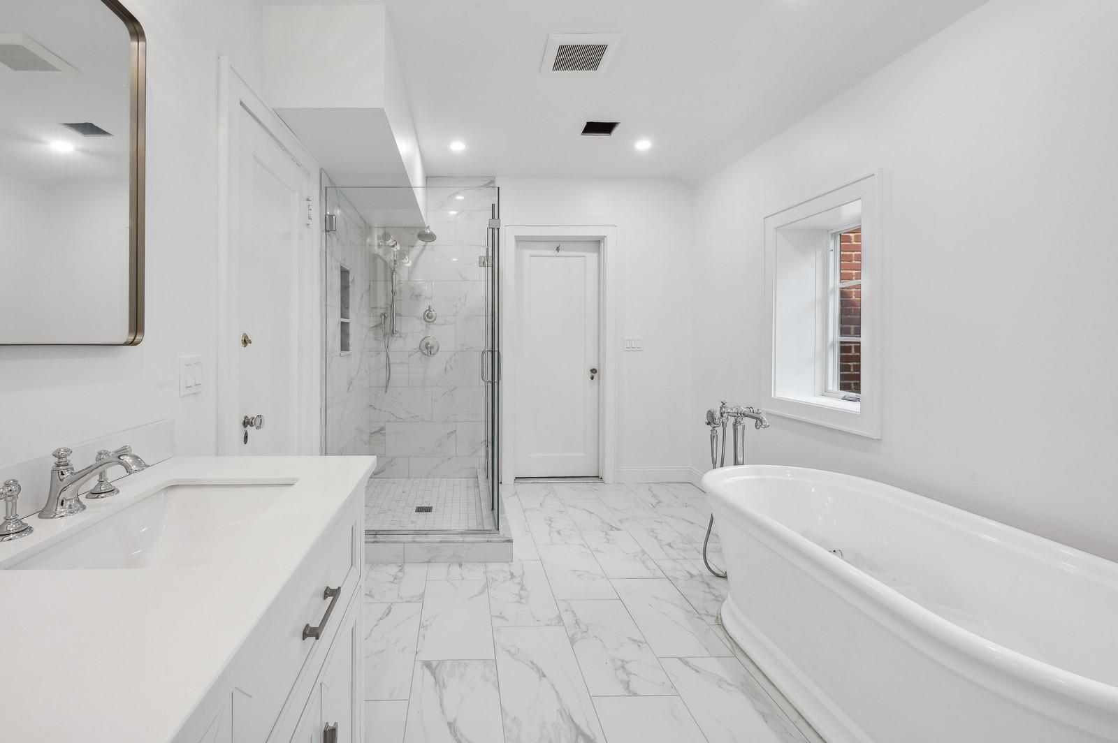45 Durham Road Bronxville, NY 10708 - Photo 21 of 25 Bathroom with plus walk in shower and vanity