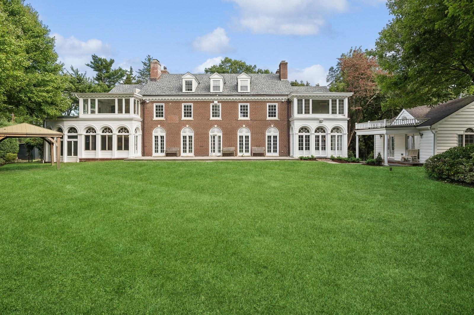 45 Durham Road Bronxville, NY 10708 - Photo 5 of 25 Rear view of house with a yard and a gazebo