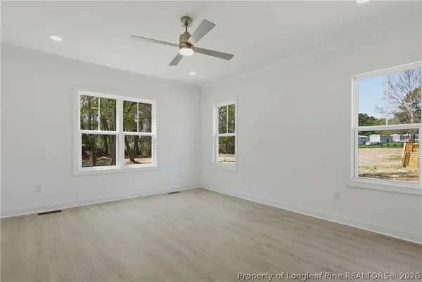 an empty room with a window