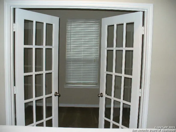 an empty room with a window