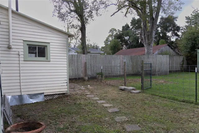 a backyard of a house