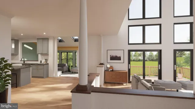 a kitchen with counter top space
