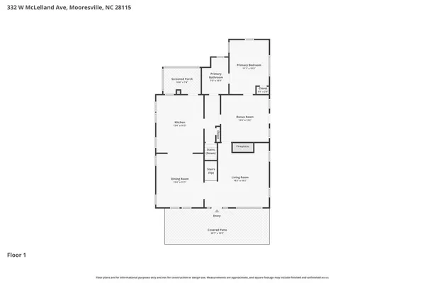 $2,155 | 332 West McLelland Avenue, Mooresville, NC 28115