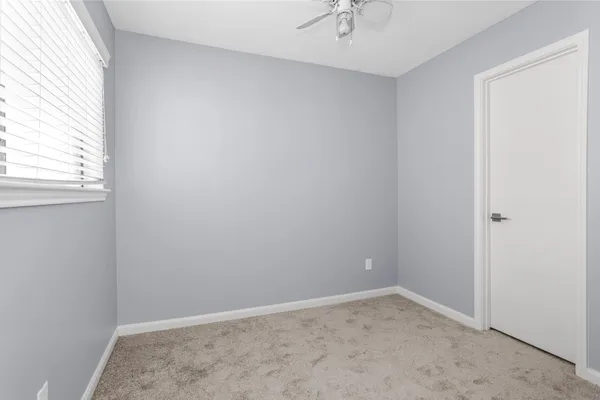an empty room with a window