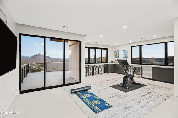 a view of an ocean from a balcony