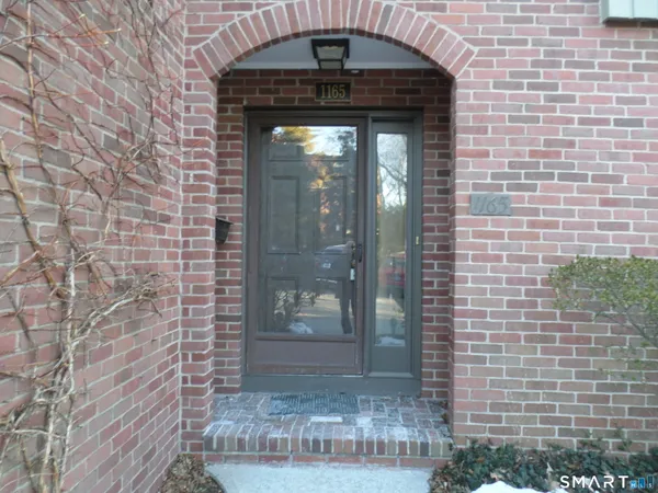 a view of wooden door
