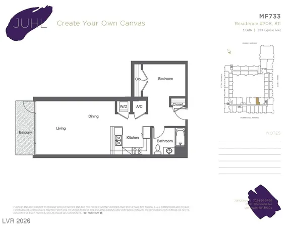 $1,850 | 353 East Bonneville Avenue, Unit 811, Las Vegas, NV 89101