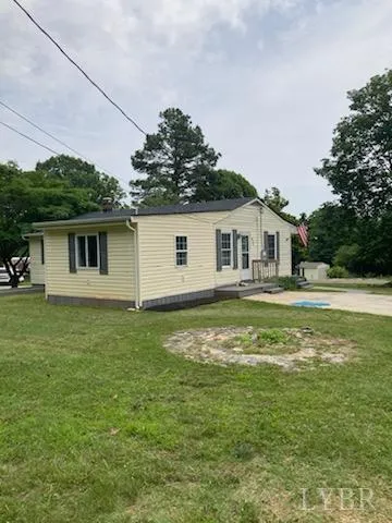 a house view with a garden space