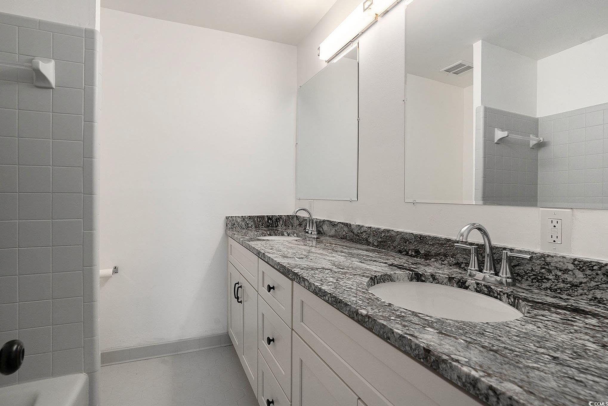 494 Ray Road Hemingway, SC 29554 - Photo 17 of 26 Bathroom with double vanity and bathtub / shower combination