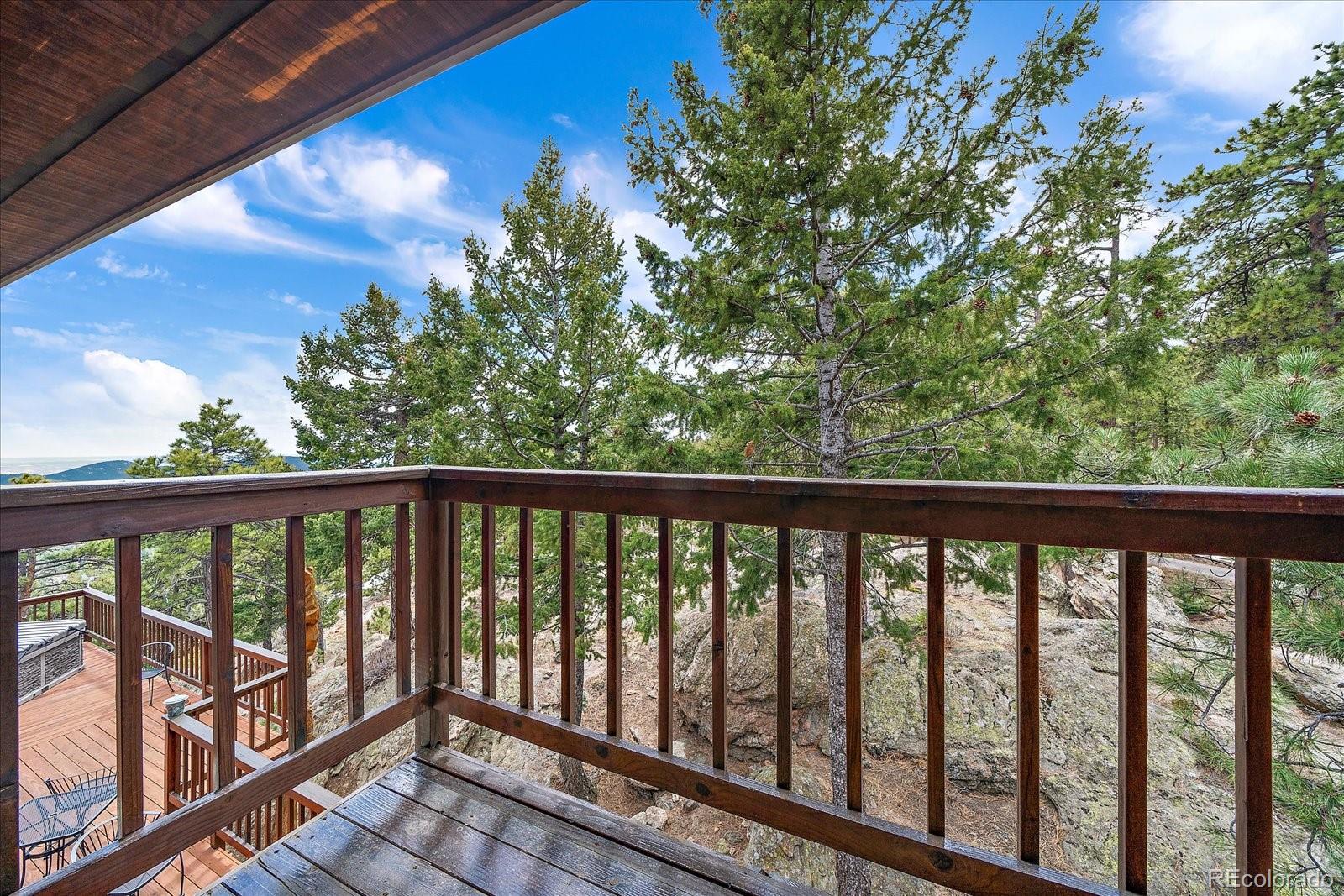 19791 Maxwell Drive Morrison, CO 80465 - Photo 34 of 50 a view of a balcony with wooden floor