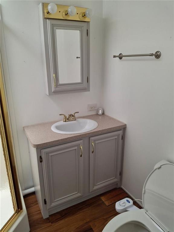 4 Fleetwood Road Cleveland, GA 30528 - Photo 31 of 45 a bathroom with a sink a toilet and a mirror