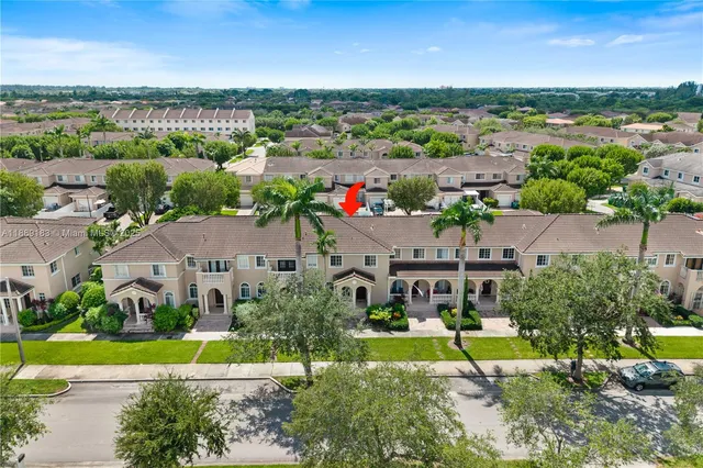 an aerial view of multiple house