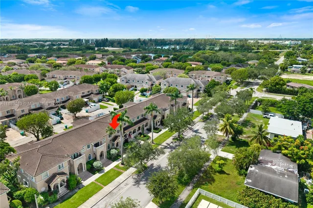 an aerial view of multiple house