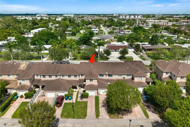 an aerial view of a city