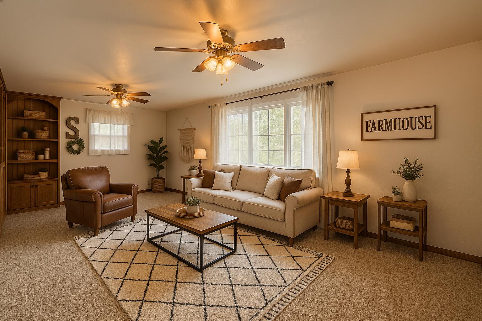 402 South Home Avenue Rensselaer, IN 47978 - Photo 3 of 27 a living room with furniture a ceiling fan and a window