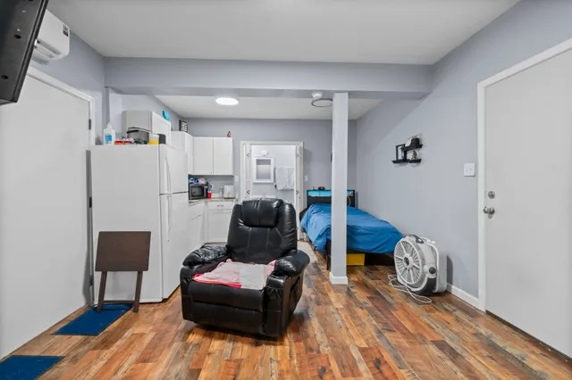 a living room with furniture and a couch