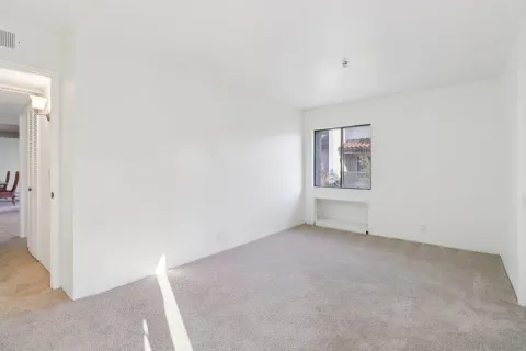an empty room with a window