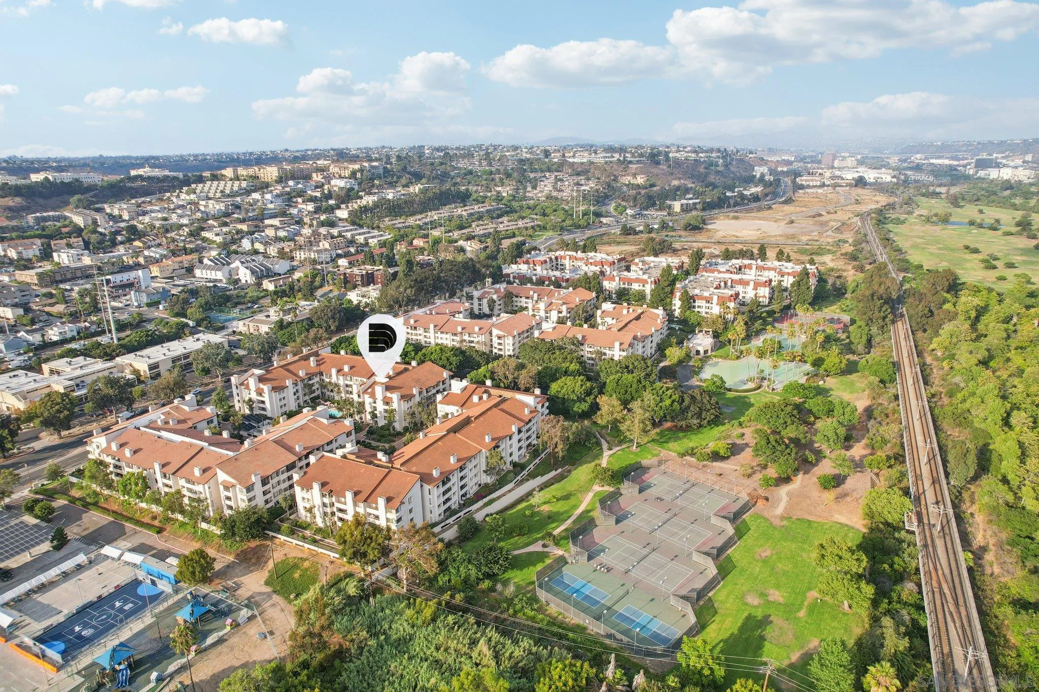 5645 Friars Road, Unit 386 San Diego, CA 92110 - Photo 59 of 72 an aerial view of residential houses with outdoor space