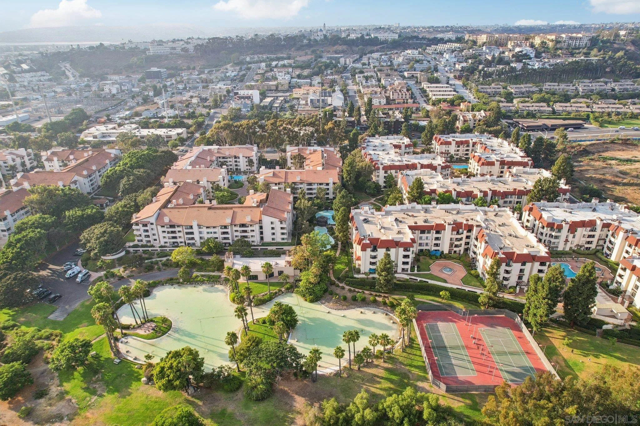 5645 Friars Road, Unit 386 San Diego, CA 92110 - Photo 69 of 72 an aerial view of residential houses with outdoor space