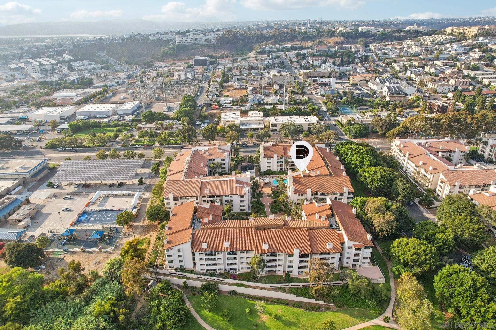 5645 Friars Road, Unit 386 San Diego, CA 92110 - Photo 71 of 72 an aerial view of residential houses with city view