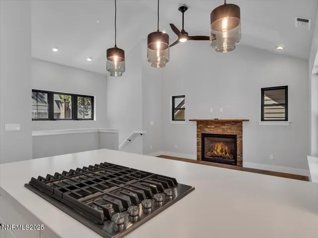 a view of a city with sunset view