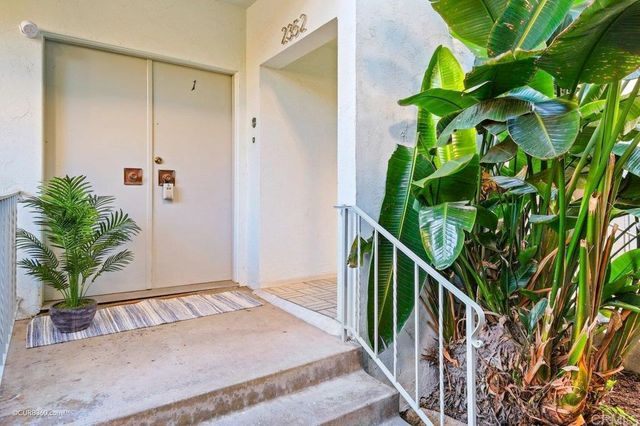 a view of balcony with small plants