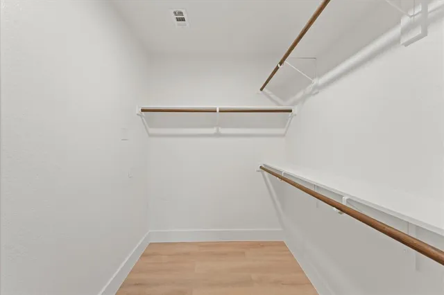 a view of small space with racks on the wall