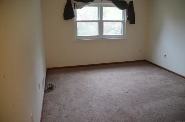 an empty room with a window