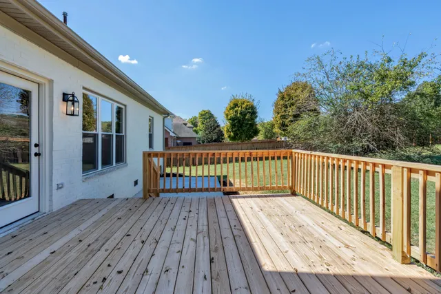 a view of backyard with green space
