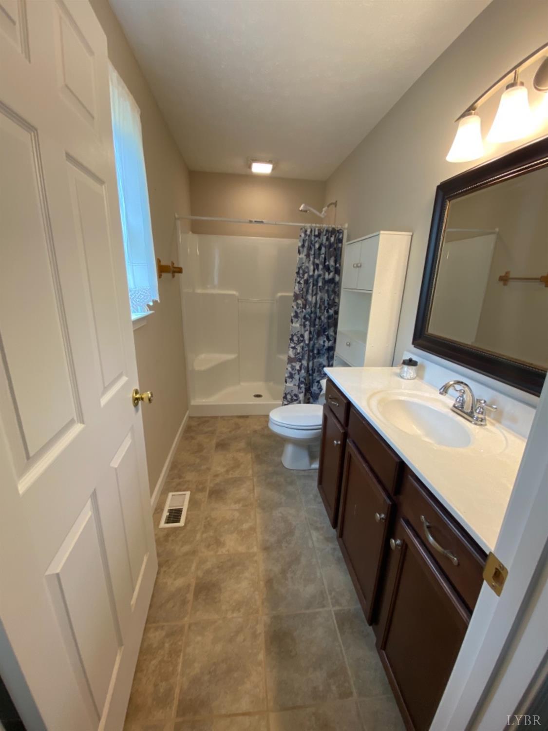 533 Pumping Station Road Spout Spring, VA 24593 - Photo 11 of 19 a bathroom with a sink a toilet and mirror