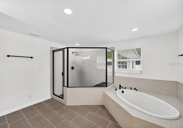 a view of backyard with green space