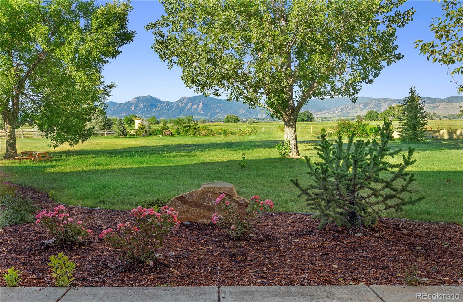 6122 Monarch Road Longmont, CO 80503 - Photo 14 of 40 a view of a garden with a fountain
