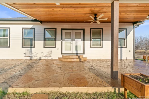 a house view with a outdoor space