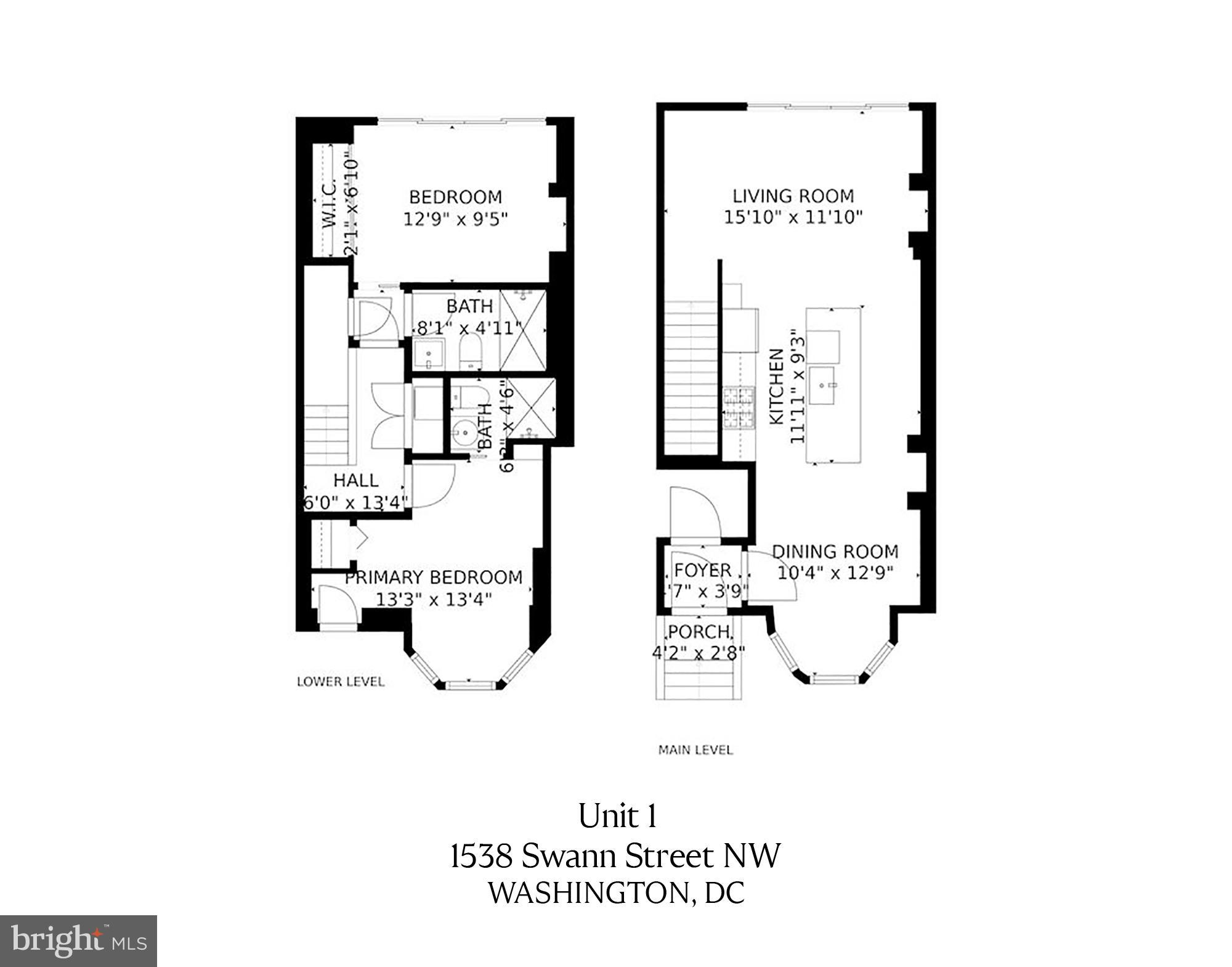 1538 Swann Street Northwest Washington, DC 20009 - Photo 37 of 37 Unit 1 - Floorplan