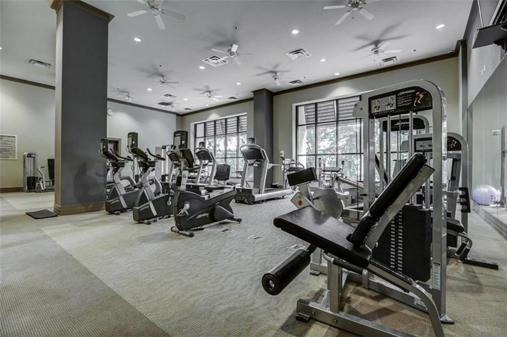 3040 Peachtree Road, Unit 507 Atlanta, GA 30305 - Photo 22 of 33 a view of a room with gym equipment