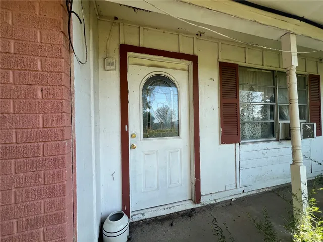a view of a door of the house
