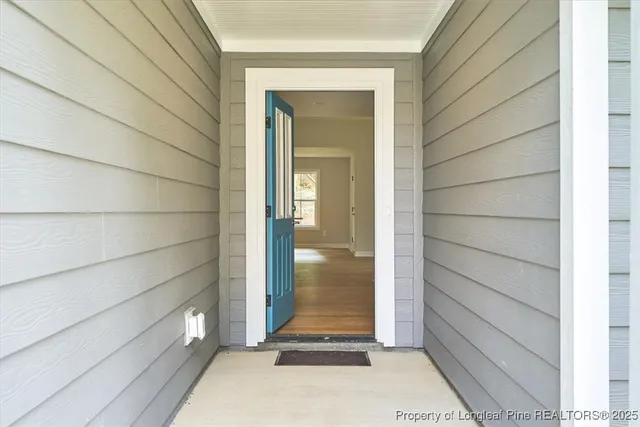 a view of front door of house