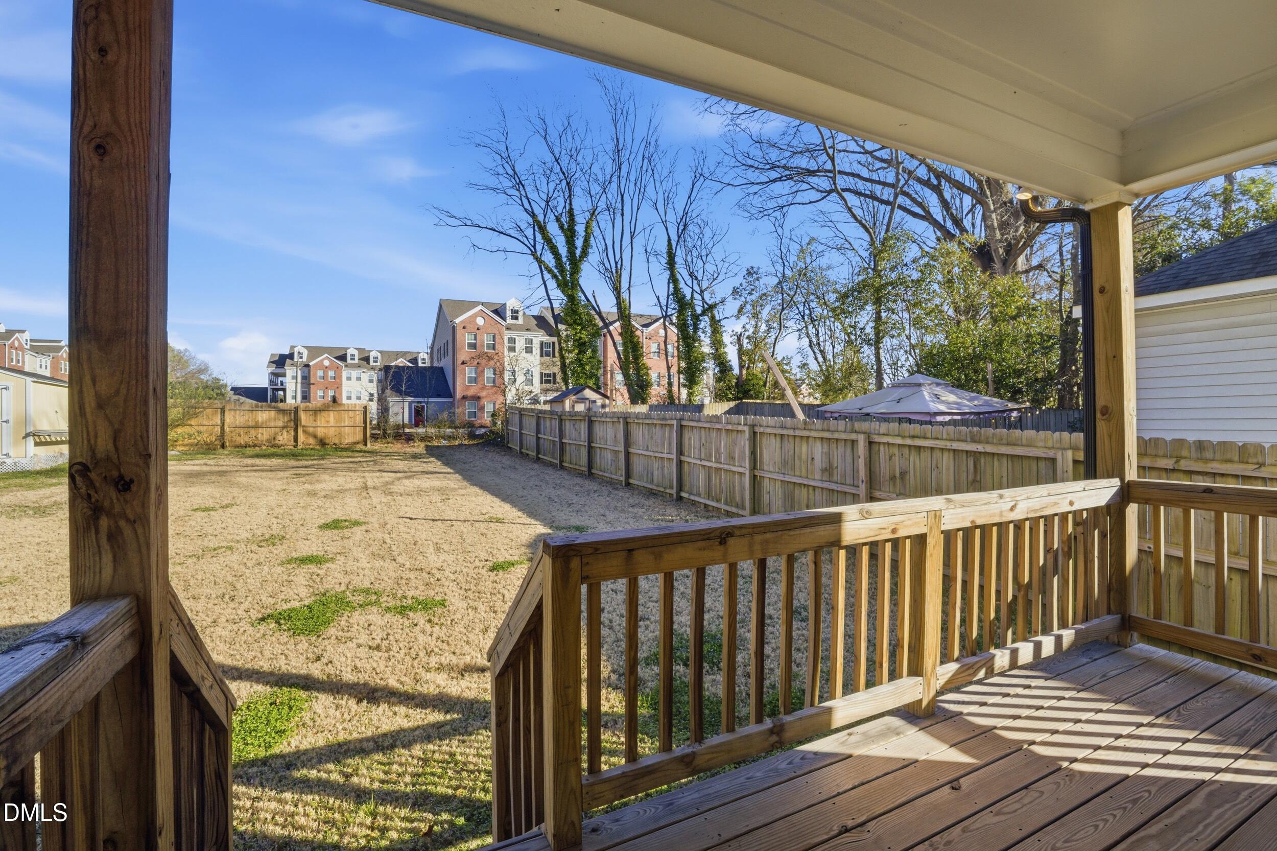 1439 Garner Road Raleigh, NC 27610 - Photo 32 of 37 a view of a balcony with wooden floor