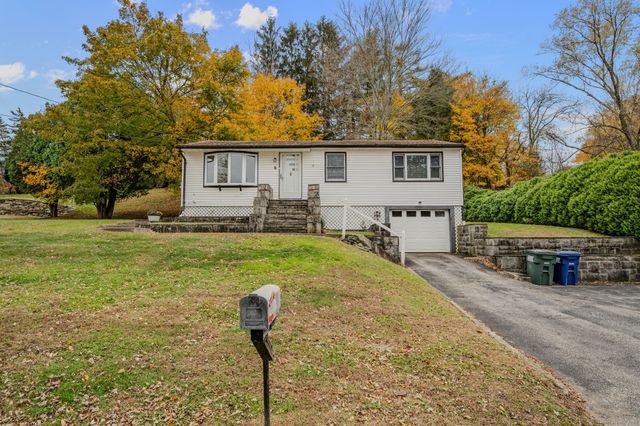a house view with a garden space