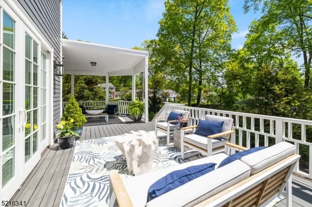 a view of a patio on the roof deck