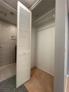 a view of a walk in closet