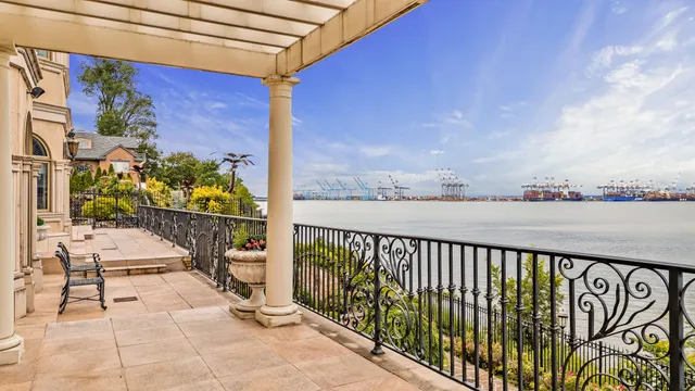 a city view from a balcony