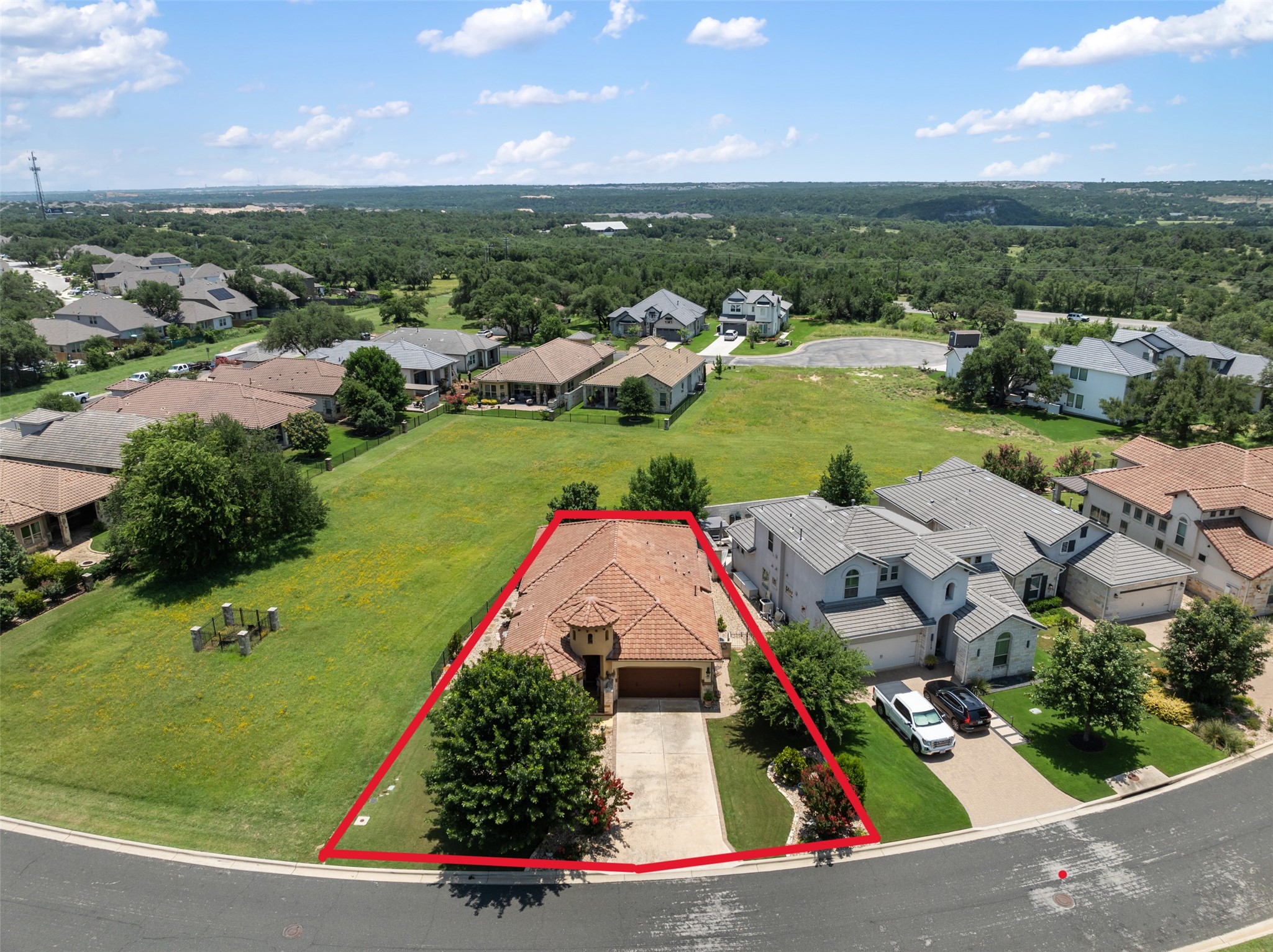 109 Limestone Drive Georgetown, TX 78628 - Photo 37 of 40 an aerial view of a houses with outdoor space