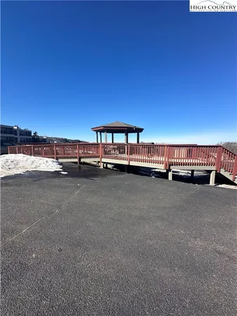 a view of a terrace with city view