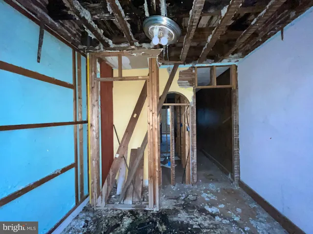 a view of path along with wooden floor