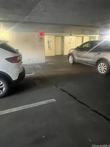 a view of parking garage