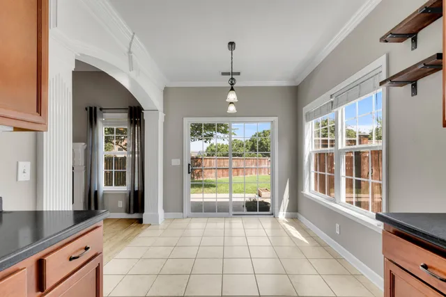 a view of an entryway with a window